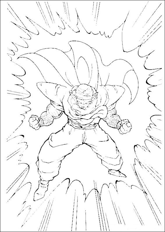 Plansa de colorat cu Dragon Ball Z 6 50